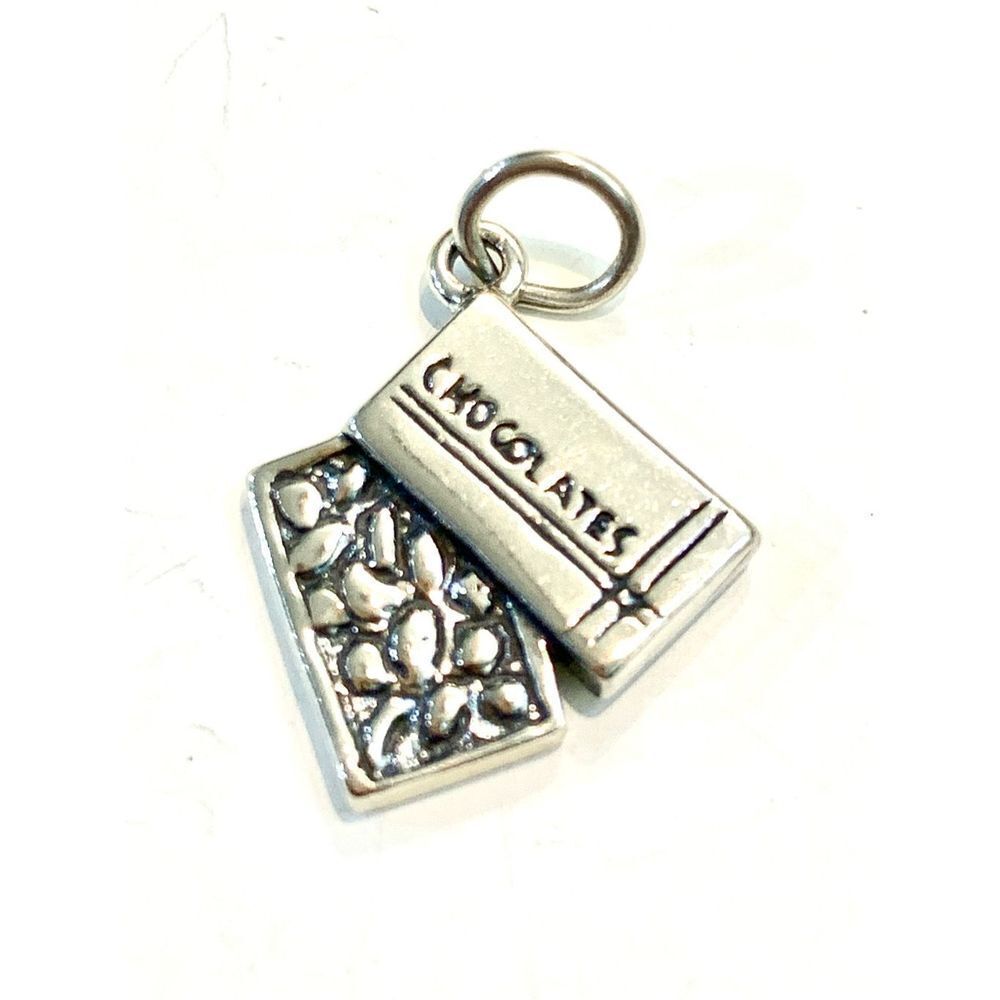.925 Vintage Chocolate Box Candy Sterling Silver Jewelry Charm #valentines